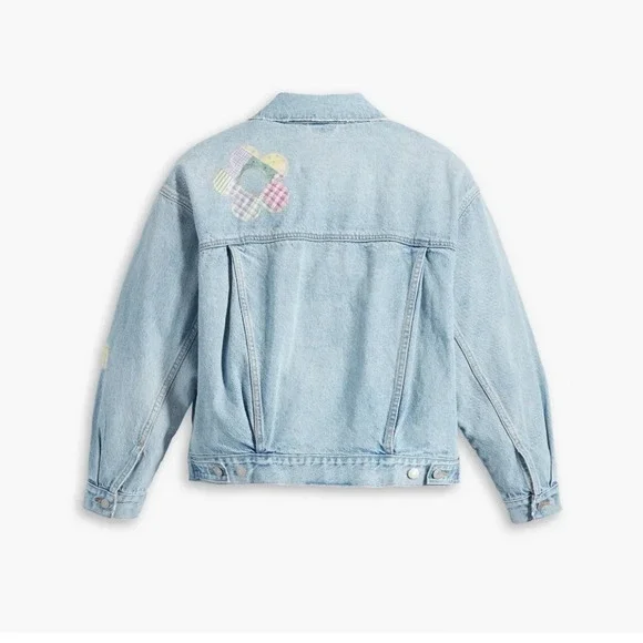 Levis 90s Patchwork Truckers Jacket. Size small - Picture 3 of 12